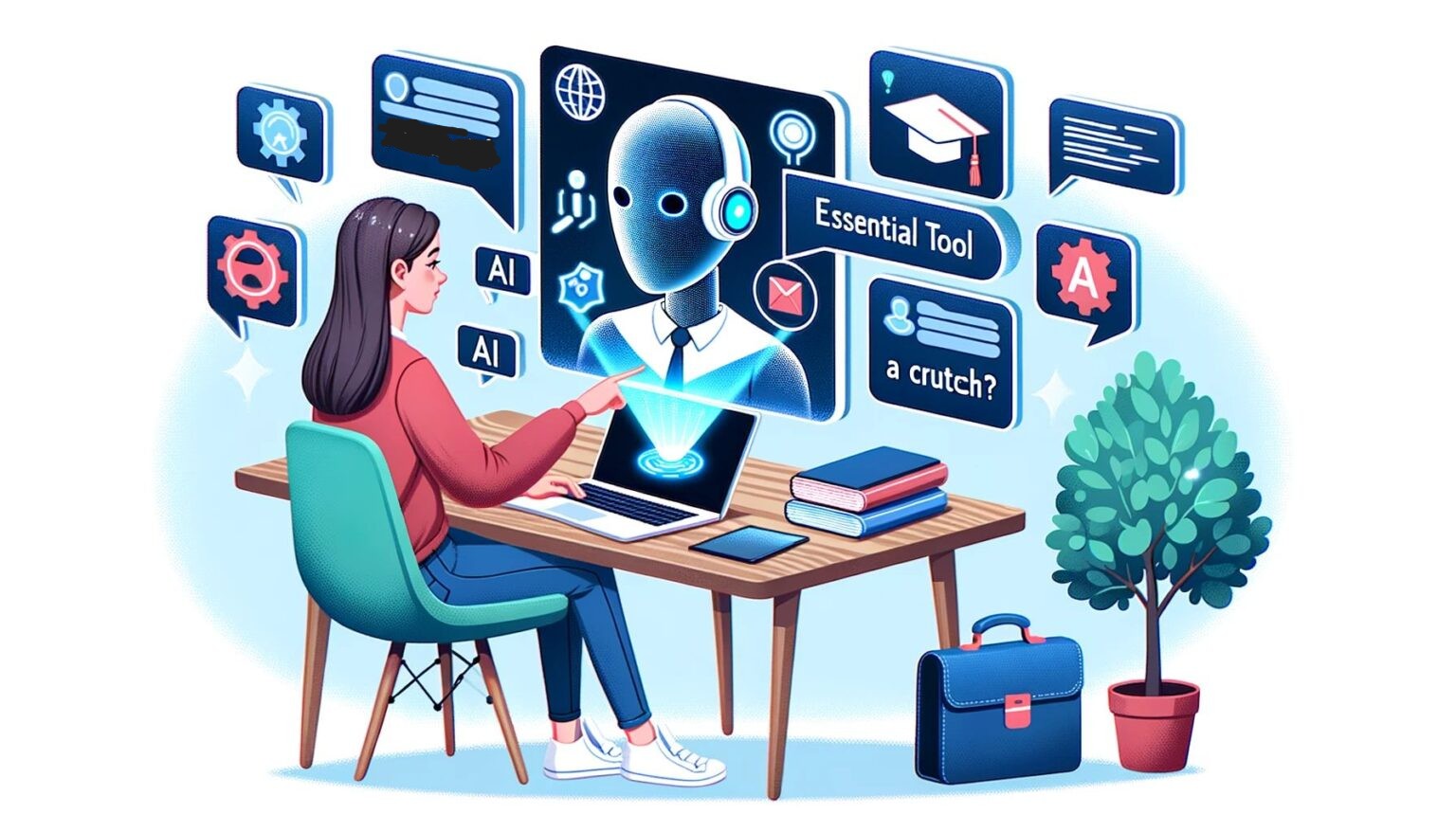 Student Talking to AI